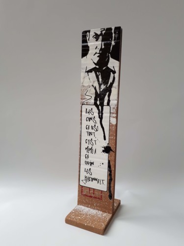 Totem / Tontons flingueurs graffiti...2/11 Sculpture intitulée "Totem / Tontons fli…" par 2mé / Blondeau, Œuvre d'art originale, Bois