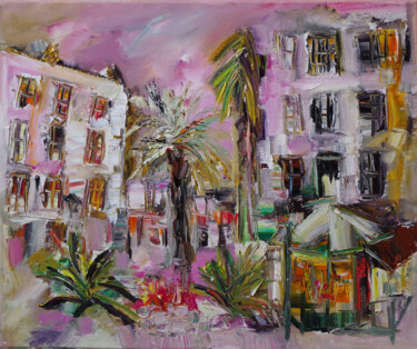 Painting titled "L'observatoire du p…" by Muriel Cayet, Original Artwork, Oil