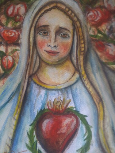 cardinali Malerei mit dem Titel "cardinali" von Antonio Cariola, Original-Kunstwerk, Aquarell