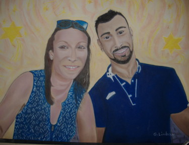 Peinture intitulée "Fratrie" par Ghislaine Limbour, Œuvre d'art originale, Pastel
