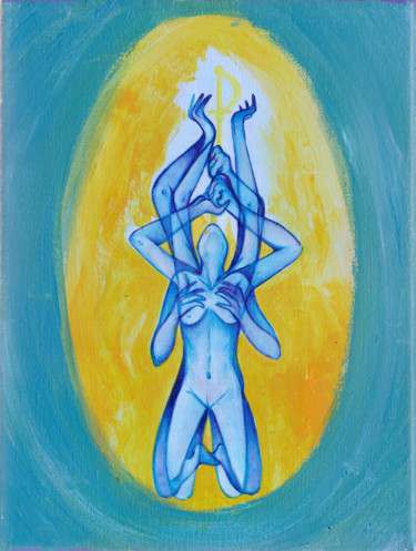 The Swordswallower Painting titled "The Swordswallower" by Oberlin The Artist, Original Artwork, Acrylic