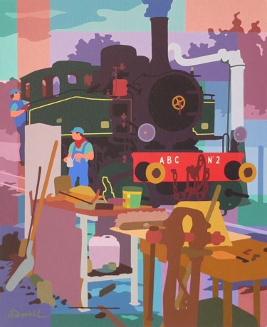 Peinture intitulée "Toilette d'une viei…" par Danielle Braillon (DANIELL), Œuvre d'art originale, Huile