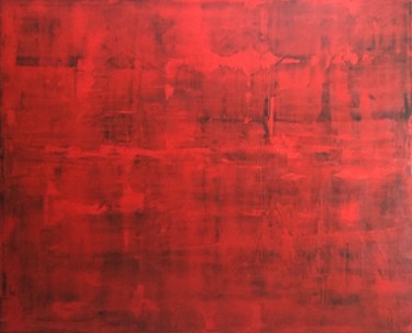 Painting titled "Rouge et noir" by Diana Roe, Original Artwork, Acrylic