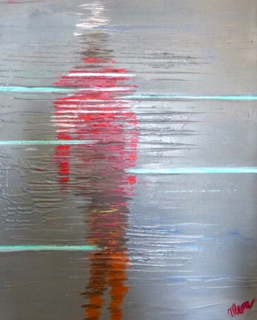 Peinture intitulée "Miroir d'eau" par Môm, Œuvre d'art originale, Acrylique