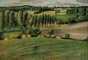 landscape La Touche Saint-Germain-le-Fouilloux May Schilderij getiteld "landscape La Touche…" door Bas Van Bemmel, Origineel Kunstwerk, Gouache