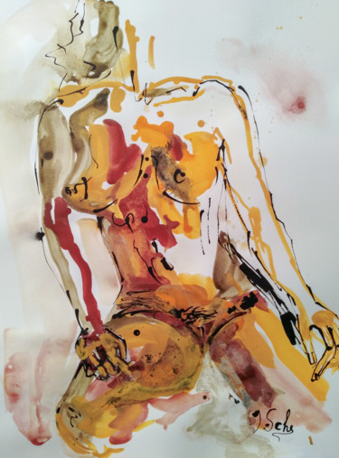 Malerei mit dem Titel "Spontan 2" von Jana Scherer, Original-Kunstwerk, Acryl
