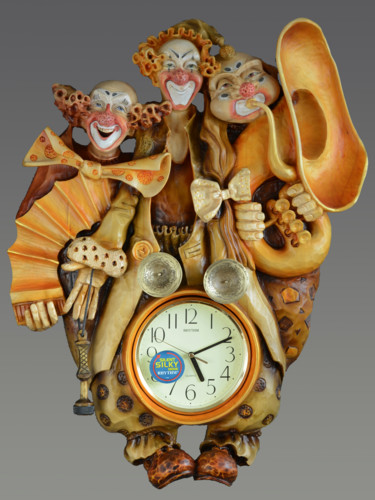 Sculpture intitulée "Ой! Вань! Смотри ка…" par Sergey Kolokoltsov, Œuvre d'art originale, Verre