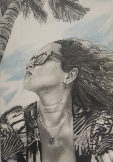 Desenho intitulada "natacha" por Victor  Cabel, Obras de arte originais, Lápis