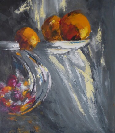 Peinture intitulée "Noël 1" par Catherine Dufrene (Katy), Œuvre d'art originale, Huile