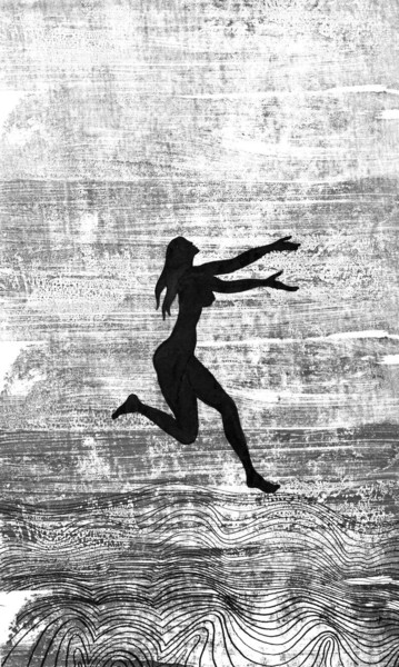 图画 标题为“Running on the Wave…” 由Владимир Абаимов, 原创艺术品, 墨