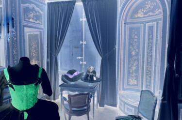 Arts numériques intitulée "Corset Vert.#artist…" par Adèle Vahn, Œuvre d'art originale, Travail numérique 2D