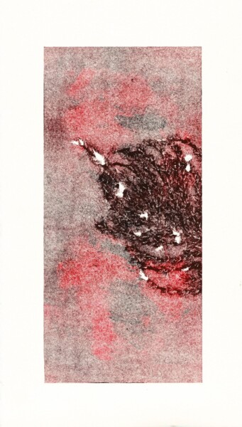 "Diffusion rouge" başlıklı Baskıresim Emmanuel Monzies tarafından, Orijinal sanat, Monotip