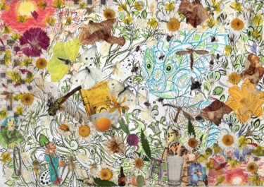 Collages intitulée "No absolute time,..…" par Phil Colisov, Œuvre d'art originale, Autre