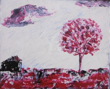 Peinture intitulée "paysage 1" par Brigitte Barcelo, Œuvre d'art originale, Acrylique