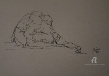 Malerei mit dem Titel "fight-grazyna-hajew…" von Grazyna Hajewski, Original-Kunstwerk, Tinte