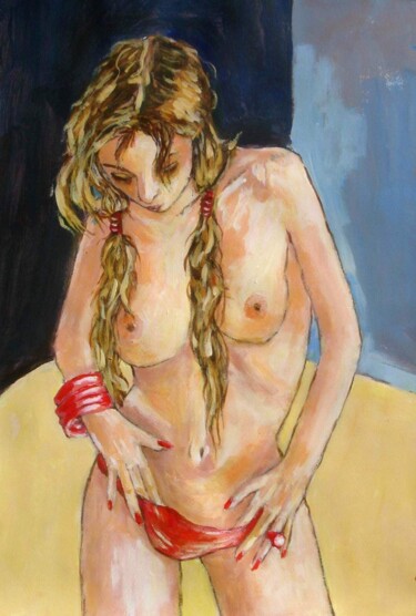 Peinture intitulée "MALY - ÉROTISME" par Marcel Clerc, Œuvre d'art originale, Acrylique