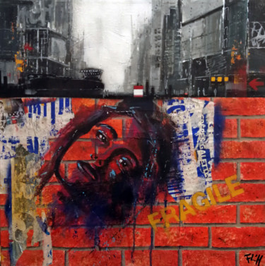 Fragile Peinture intitulée "Fragile" par Francis L'Huillier, Œuvre d'art originale, Acrylique