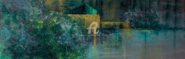 Peinture intitulée "La Cabane du Pêcheur" par Françoise Dugourd-Caput, Œuvre d'art originale, Acrylique Monté sur Châssis en…