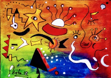Painting titled "Sunset" by Georg Kiehn, Original Artwork, Acrylic