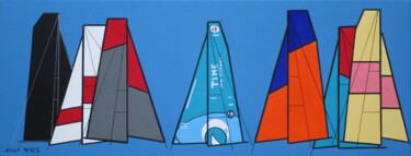 Peinture intitulée "Course du Rhum 2018" par Nyls  Eliot, Œuvre d'art originale, Acrylique