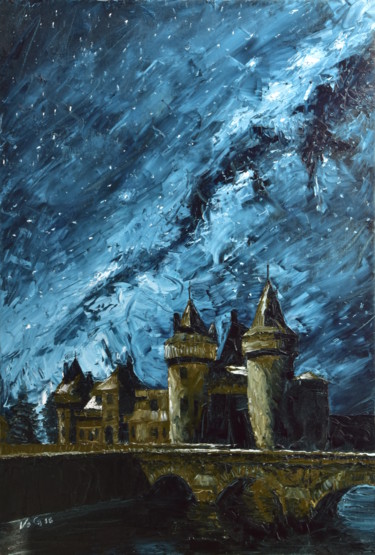 绘画 标题为“Château de Sully-su…” 由Goran Vojinovic (VoG), 原创艺术品, 油