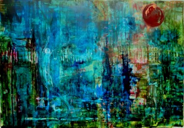 Soir de fête - encres acryliques - 50x70 cm 绘画 标题为“Soir de fête - encr…” 由Clau Redier-Clément, 原创艺术品, 墨