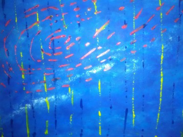 Peinture intitulée "Ailleurs" par Marion Myriam, Œuvre d'art originale