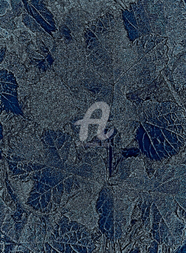 Arts numériques intitulée "L'HERBIER BLEU" par Pascaline, Œuvre d'art originale, Photo montage