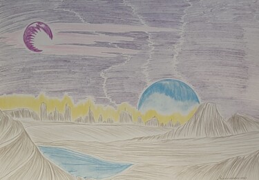 图画 标题为“planète vide” 由Iakim, 原创艺术品, 铅笔