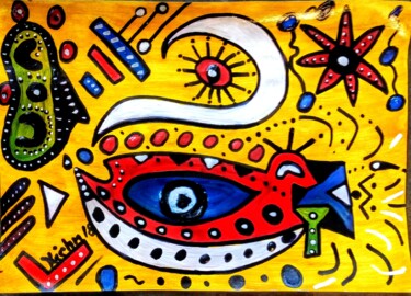 Painting titled "Waterworld" by Georg Kiehn, Original Artwork, Acrylic