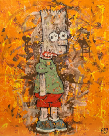 Peinture intitulée "burt' nightmare" par Frob, Œuvre d'art originale, Acrylique