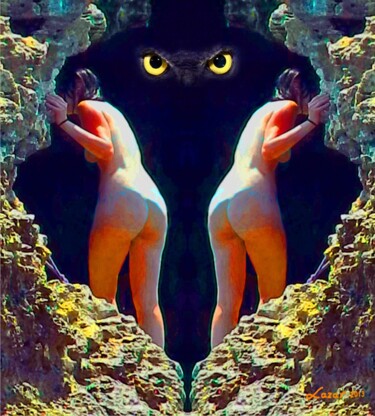 Digital Arts titled "danger-in-the-cave" by Sorin Niculae Lazar, Original Artwork, Photo Montage