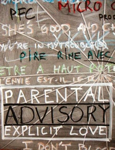 Peinture intitulée "détail Explicit Love" par Toytoy, Œuvre d'art originale