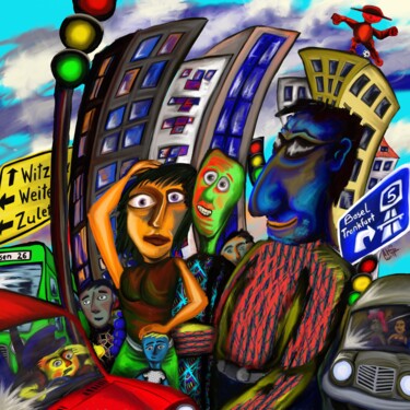 Digitale Kunst mit dem Titel "Keiner Steht So Wir…" von Manfred Hoppe, Original-Kunstwerk, Digitale Malerei