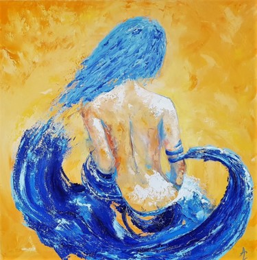 Peinture intitulée ""Sauvage" née de la…" par Annaïg Le Bihan, Œuvre d'art originale, Huile Monté sur Châssis en bois