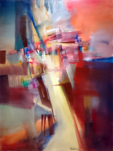Painting titled "PARIS ... A WALK TO…" by Nikolai Taidakov, Original Artwork, Oil