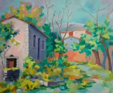 Peinture intitulée "2018-17-vers-monobl…" par Gilles Tranier, Œuvre d'art originale, Huile