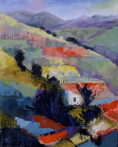 Painting titled "Sierra Almijara, La…" by Jill Carrott, Original Artwork, Acrylic