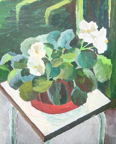 Peinture intitulée "Blanche violeta" par Slobodan Spasojevic (Spaki), Œuvre d'art originale, Huile