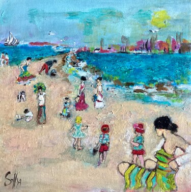 Peinture intitulée "Temps libre" par Soffya, Œuvre d'art originale, Acrylique