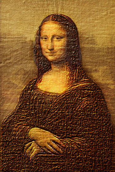 Arts numériques intitulée "la-joconde-262-sur-…" par Jean-Paul Martin, Œuvre d'art originale, Travail numérique 2D