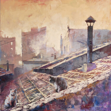 Painting titled "Roman morning." by Igor Shulman, Original Artwork, Oil