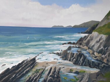 「dingle co kerry」というタイトルの絵画 Cathal O Malleyによって, オリジナルのアートワーク, アクリル ウッドストレッチャーフレームにマウント