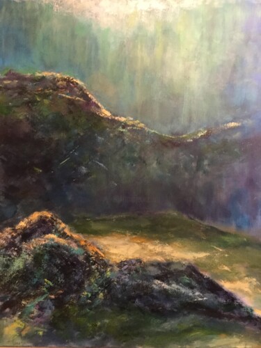 Painting titled "Plongée" by Anne Vignau, Original Artwork