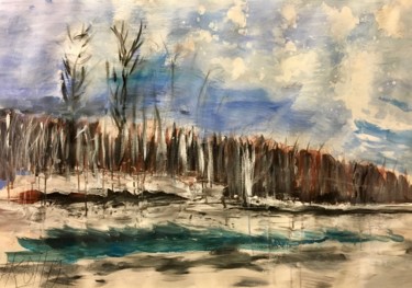 绘画 标题为“Wnterlandschaft.jpg” 由Hermann Krose, 原创艺术品, 丙烯