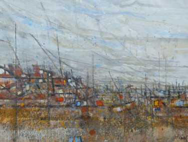 Painting titled "vaisseaux-fantômes" by Bernard Chatel, Original Artwork