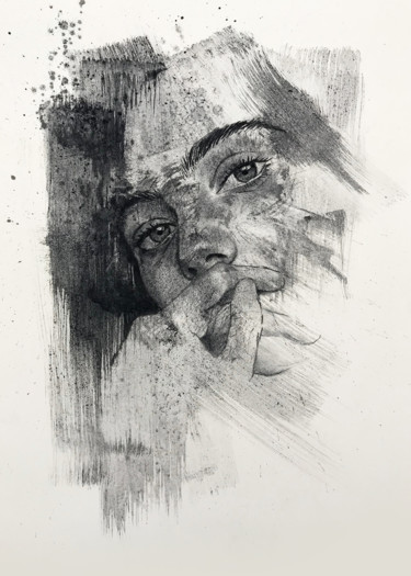 Peinture intitulée "Portrait 5" par Stefano Marvulli, Œuvre d'art originale, Aquarelle