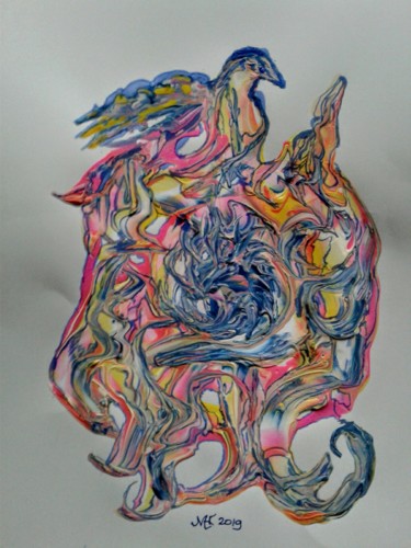 Schilderij getiteld "20190112-134248.jpg" door Marianne Huizinga, Origineel Kunstwerk