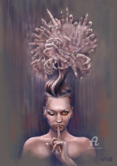 Painting titled "To bloom" by Kitsuneart, Original Artwork, Other