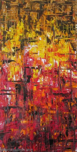 Schilderij getiteld "Portail 1 /Portal 1…" door Maryse Lapointe, Origineel Kunstwerk, Olie